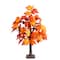 2ft. Pre-Lit Bright Autumn Maple Artificial Fall Tree with 24 Warm White LED Lights and Detachable Base